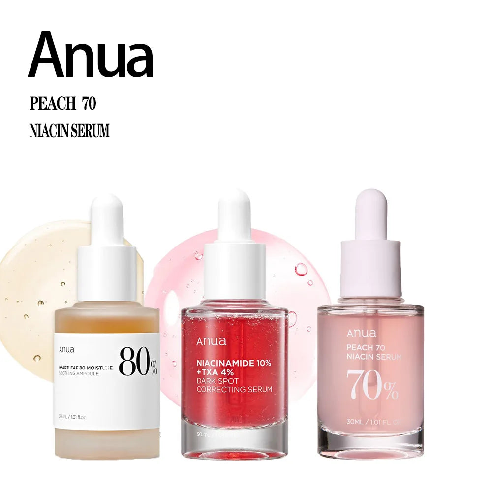 Anua Soothing Essence 80% Skin Care Set Korean Skin Care Moisturizing Peach %70 Essence Lightens Fine Lines