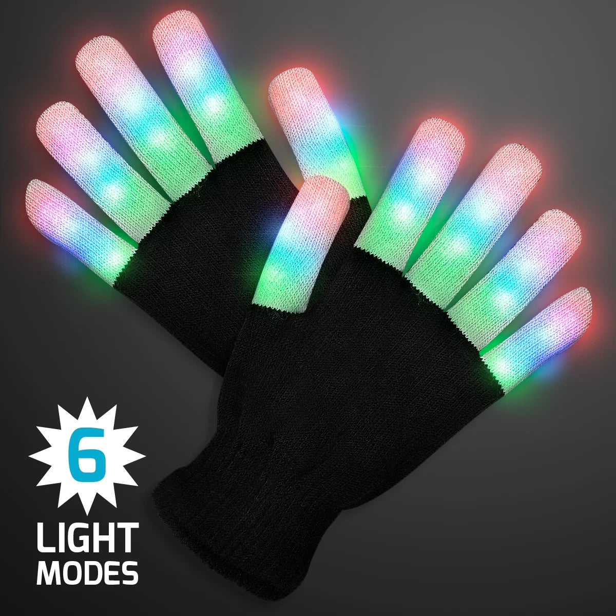 Stripe Light Fingers LED Glow Gloves