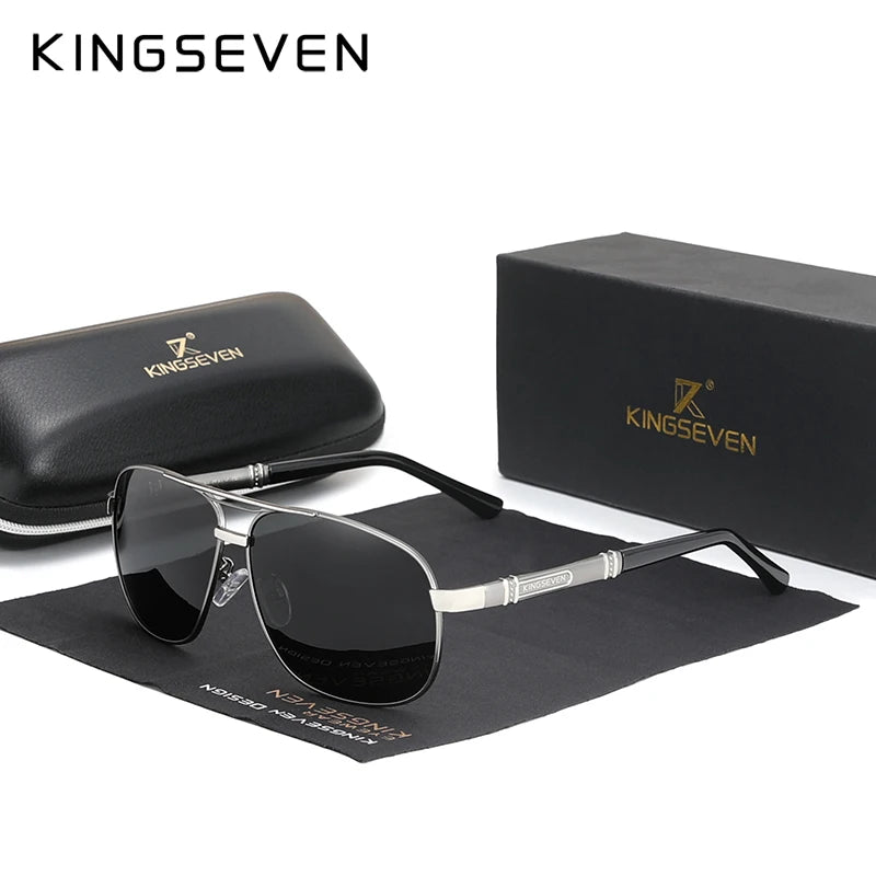 KINGSEVEN 2023 NEW Fashion Men'S Sunglasses Polarized UV400 Protection Driving Sun Glasses Male Oculos De Sol Eyewear N7621