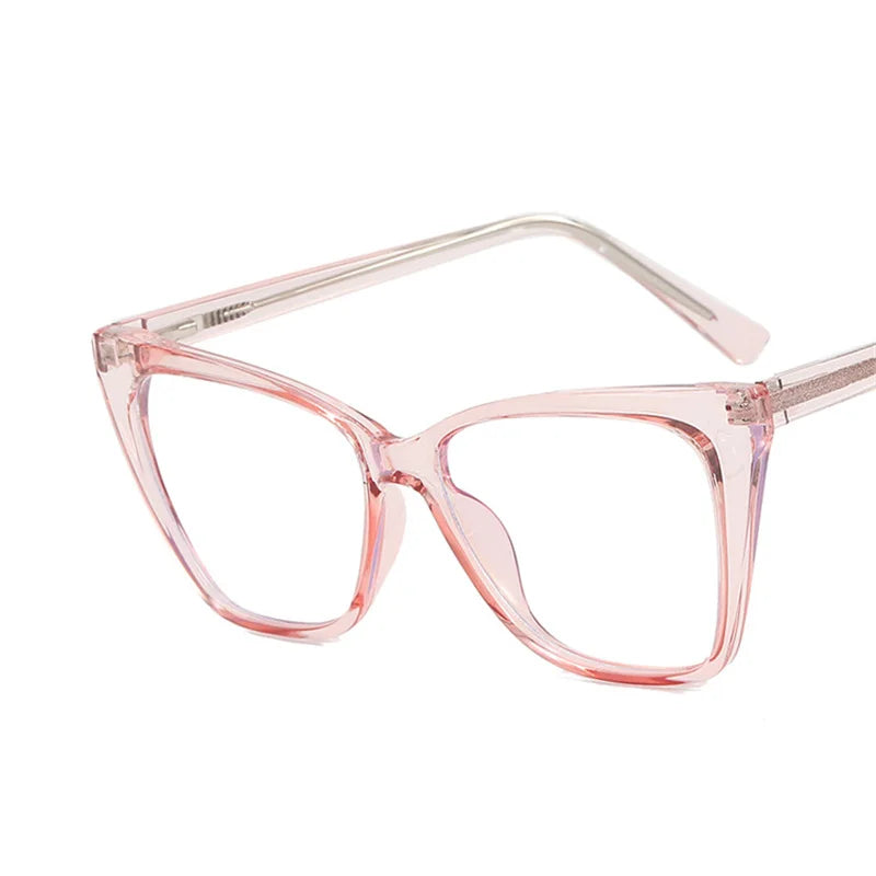 Fashion TR90 Retro Cat Eye Anti-Blue Light Glasses Frame Women New Ultra-Light Frame Glasses