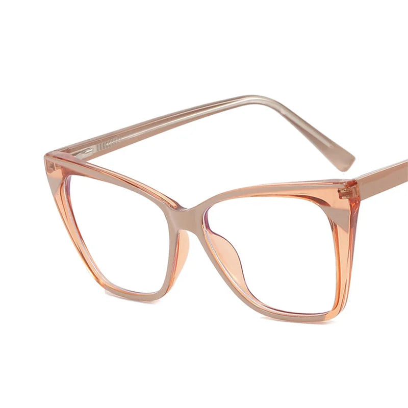 Fashion TR90 Retro Cat Eye Anti-Blue Light Glasses Frame Women New Ultra-Light Frame Glasses