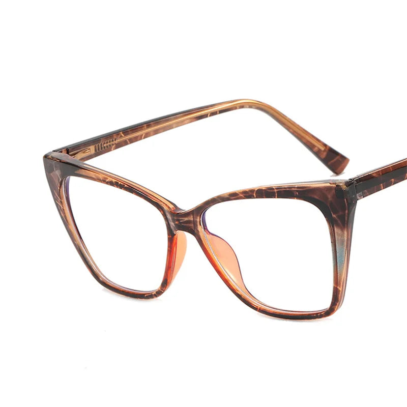 Fashion TR90 Retro Cat Eye Anti-Blue Light Glasses Frame Women New Ultra-Light Frame Glasses