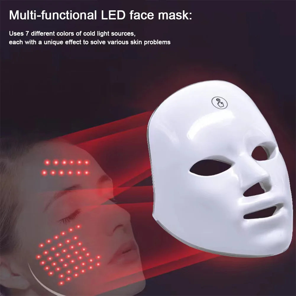 Home Face Beauty Instrument Remove Fine Lines Photon Therapy Beauty Mask Shrinking Pores Tighten Skin Face Lifting Beauty Device