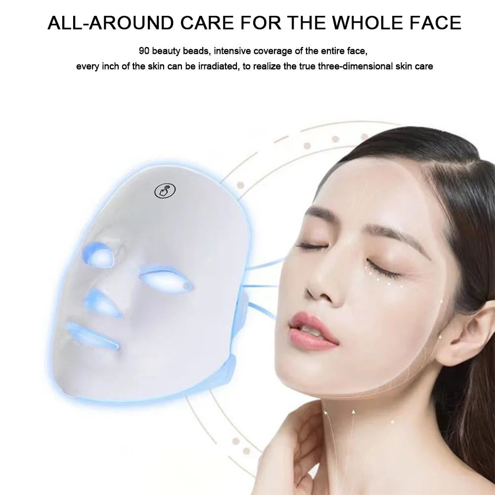 Home Face Beauty Instrument Remove Fine Lines Photon Therapy Beauty Mask Shrinking Pores Tighten Skin Face Lifting Beauty Device