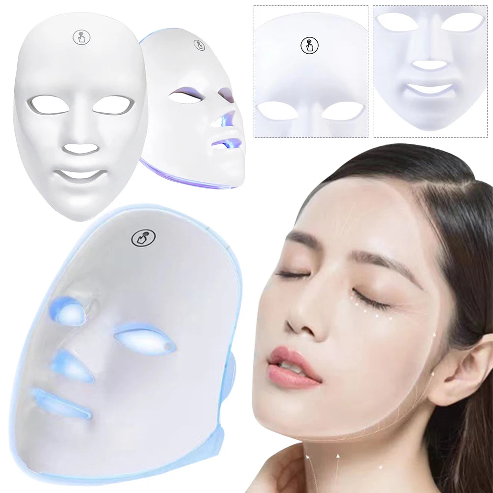 Home Face Beauty Instrument Remove Fine Lines Photon Therapy Beauty Mask Shrinking Pores Tighten Skin Face Lifting Beauty Device