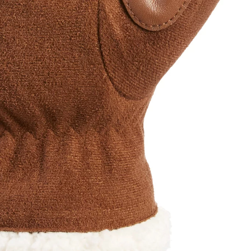 Women'S Microfiber Glove with Sherpa Cuff in Cognac